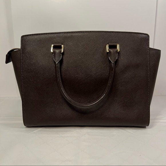 Michael Kors Selma Large Satchel Zip Top in Brown - Picture 6 of 16